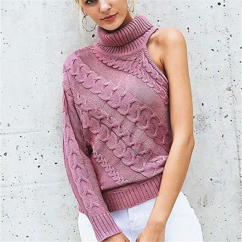 Vogue Design Women Winter One Shoulder Knitted Sweaters solid Knittings Knitwear Top Keep Warm slim Turtleneck Pullovers sweater
Vogue Design Women Winter One Shoulder Knitted Sweaters solid Knittings Knitwear Top Keep Warm slim Turtleneck Pullovers sweater