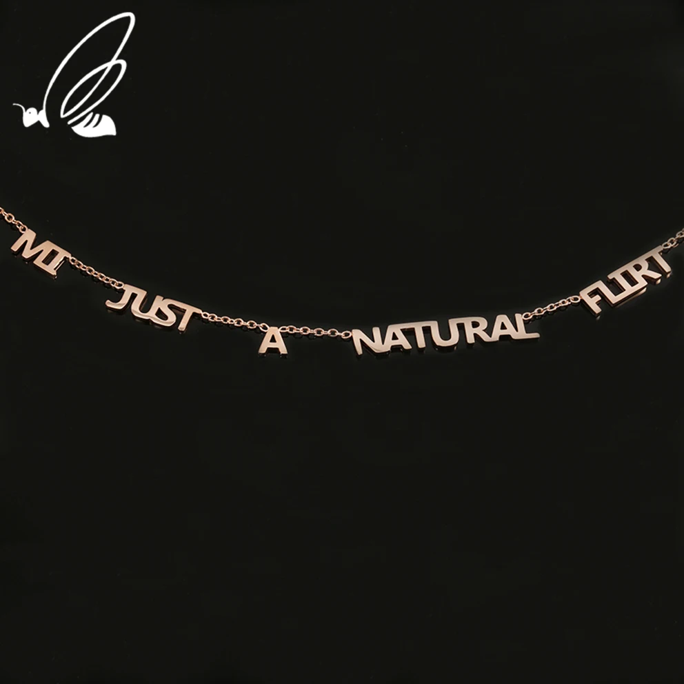S'Steel Popular Stainless Steel Letters Pattern Rose Gold Necklace Best Friend Necklace Women Jewelry Gift Choker Chain
S'Steel Popular Stainless Steel Letters Pattern Rose Gold Necklace Best Friend Necklace Women Jewelry Gift Choker Chain