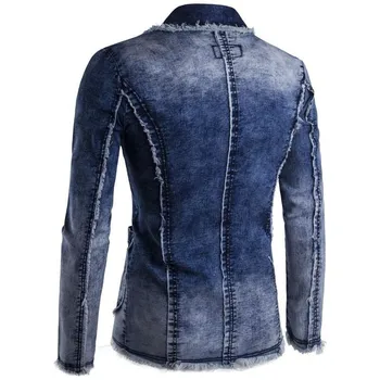 Blazer Men Cotton Denim Smart Casual Loose Coat male 2019 Spring new Two Button Self-cultivation Flash Man Suit cinto masculino
Blazer Men Cotton Denim Smart Casual Loose Coat male 2019 Spring new Two Button Self-cultivation Flash Man Suit cinto masculino