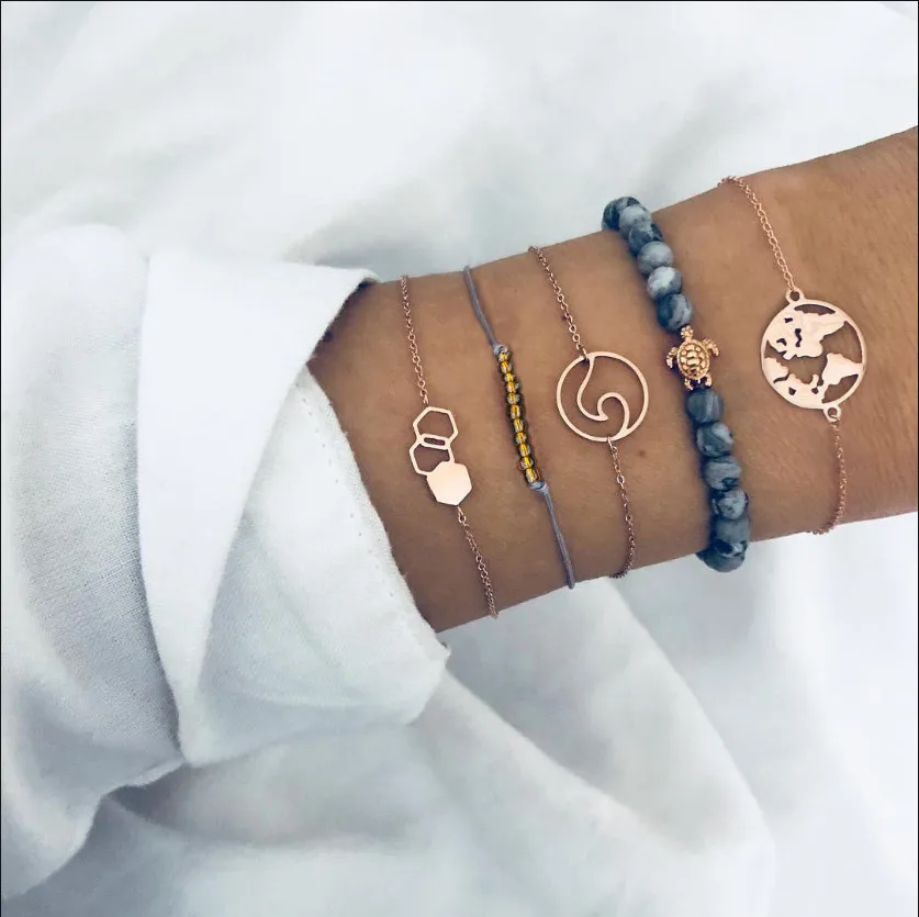 BYSPT 5Pcs/set Wave bracelets for women handmade valentines day gift bracelet femme pulseira masculina bracelet
BYSPT 5Pcs/set Wave bracelets for women handmade valentines day gift bracelet femme pulseira masculina bracelet