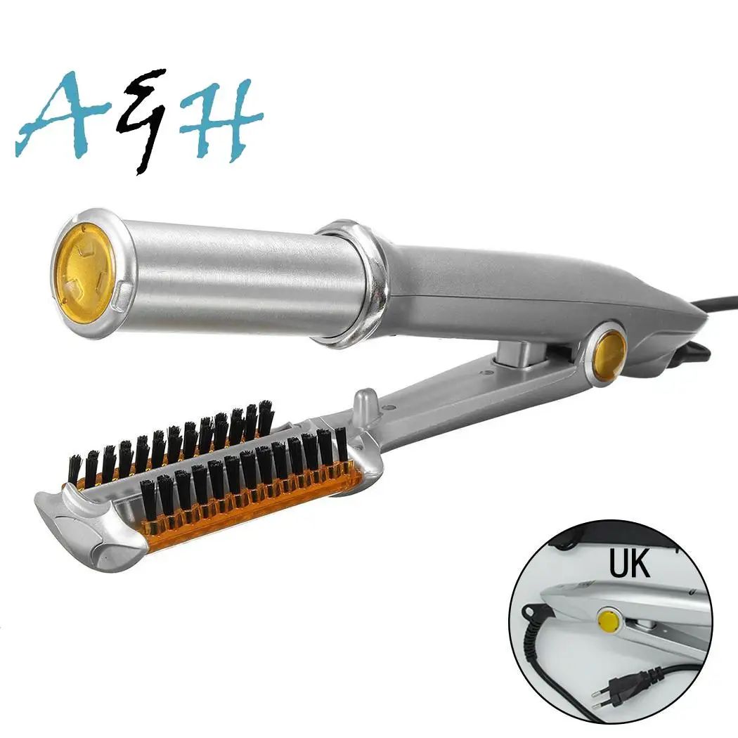 

Dual-Use Hair Curling Curler Straightener Salon Hairdressing US, UK, EU 110V-240V 50/60Hz Tool 50W Silver