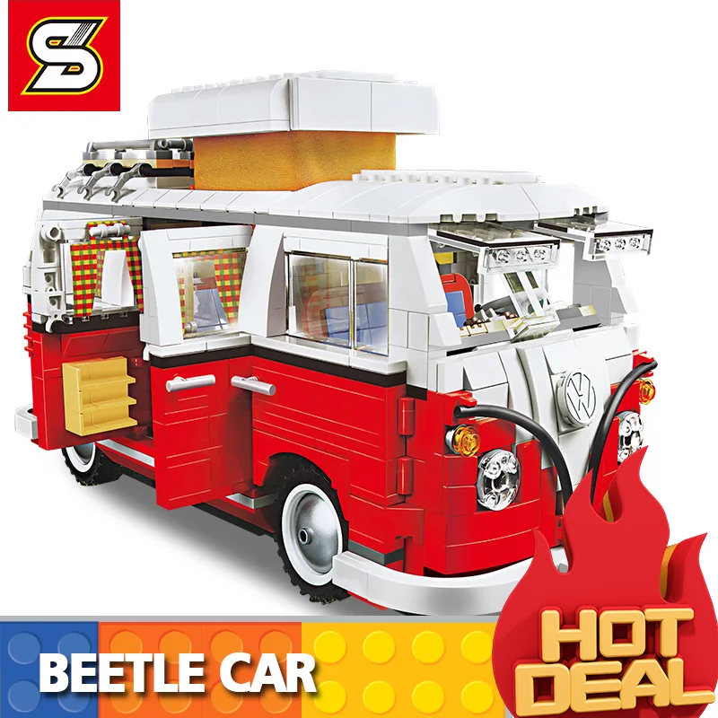 S 1174 Camper van T1 car model set Building blocks bricks Christmas education toy compatible LegoingLYS 21001 CREATOR 10220
S 1174 Camper van T1 car model set Building blocks bricks Christmas education toy compatible LegoingLYS 21001 CREATOR 10220