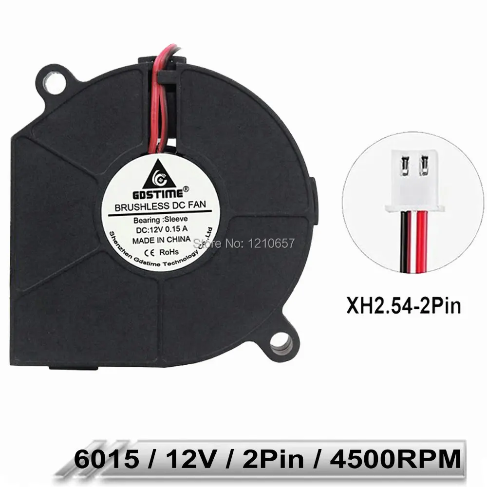 10 шт. Gdstime DC 12 В 2Pin воздуходувка 60 мм 60x15 мм 6015 бесщеточный DC турбоохлаждающий вентилятор
10 шт. Gdstime DC 12 В 2Pin воздуходувка 60 мм 60x15 мм 6015 бесщеточный DC турбоохлаждающий вентилятор