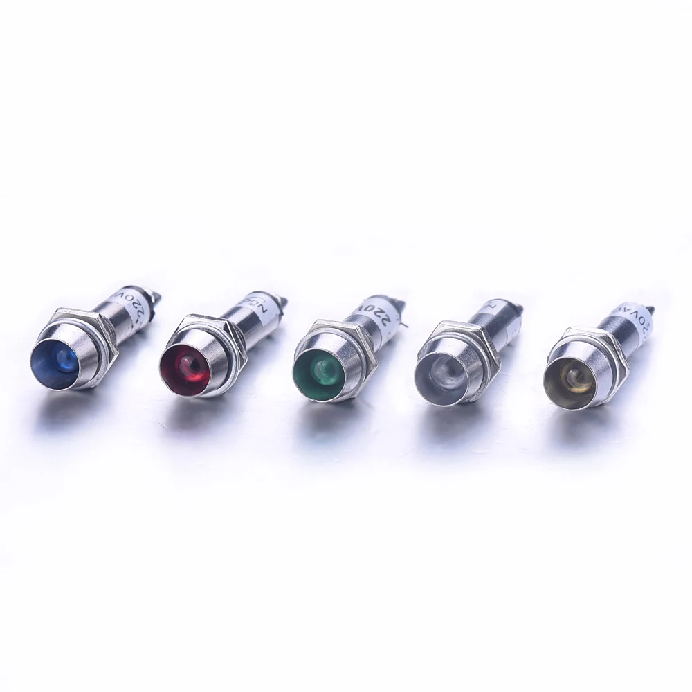New arrival 5pcs/set AC 220V XD8-1 Panel 8mm Mounting Red Green Yellow Blue White Indicator Light Indication LED Signal Lamp
New arrival 5pcs/set AC 220V XD8-1 Panel 8mm Mounting Red Green Yellow Blue White Indicator Light Indication LED Signal Lamp