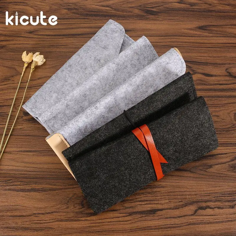 Kicute 1pc Wool Felt Pencil Case Multifunction Cosmetic Makeup Bag Large Capacity Pouch Purse Storage Bag Office School Supplies
Kicute 1pc Wool Felt Pencil Case Multifunction Cosmetic Makeup Bag Large Capacity Pouch Purse Storage Bag Office School Supplies