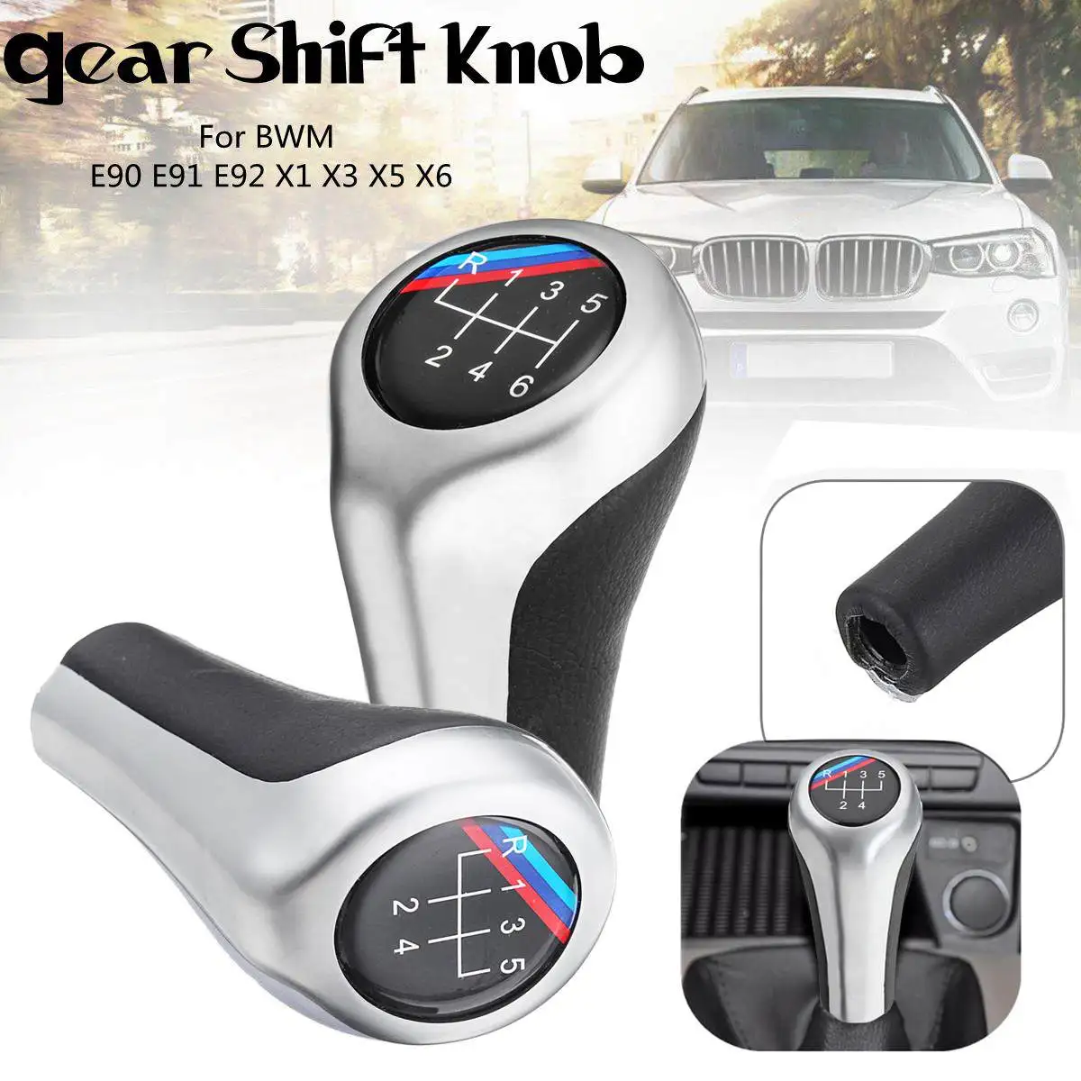 5/6 Speed Car Manual Gear Shift Knob Leather Shifter Lever For BMW E81 E82 E87 E90 E91 E92 E60 E61 E83 E84 E53
5/6 Speed Car Manual Gear Shift Knob Leather Shifter Lever For BMW E81 E82 E87 E90 E91 E92 E60 E61 E83 E84 E53
