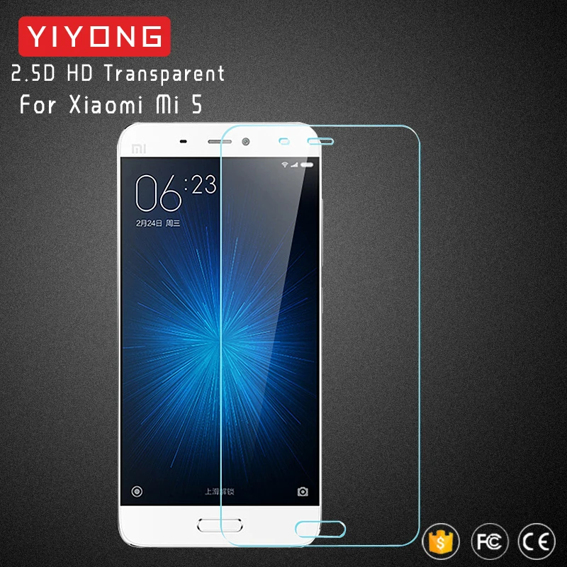 

YIYONG 2.5D Screen Glass For Xiaomi Mi 5 Mi5 Tempered Glass Xiomi Mi A1 5X Mi5X Screen Protector For Xiaomi Mi 5S 5C Mi5 S Glass