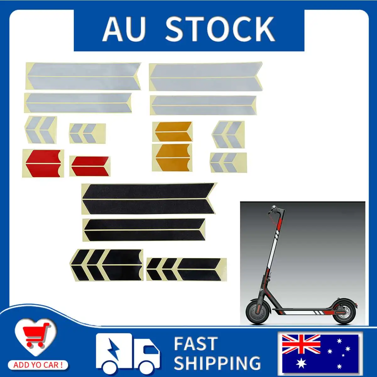 Reflective Stickers Electric Scooter Reflect Light Tags Paster Decals Night Safety Warning Strip Reflector For Xiaomi Mijia M365
Reflective Stickers Electric Scooter Reflect Light Tags Paster Decals Night Safety Warning Strip Reflector For Xiaomi Mijia M365