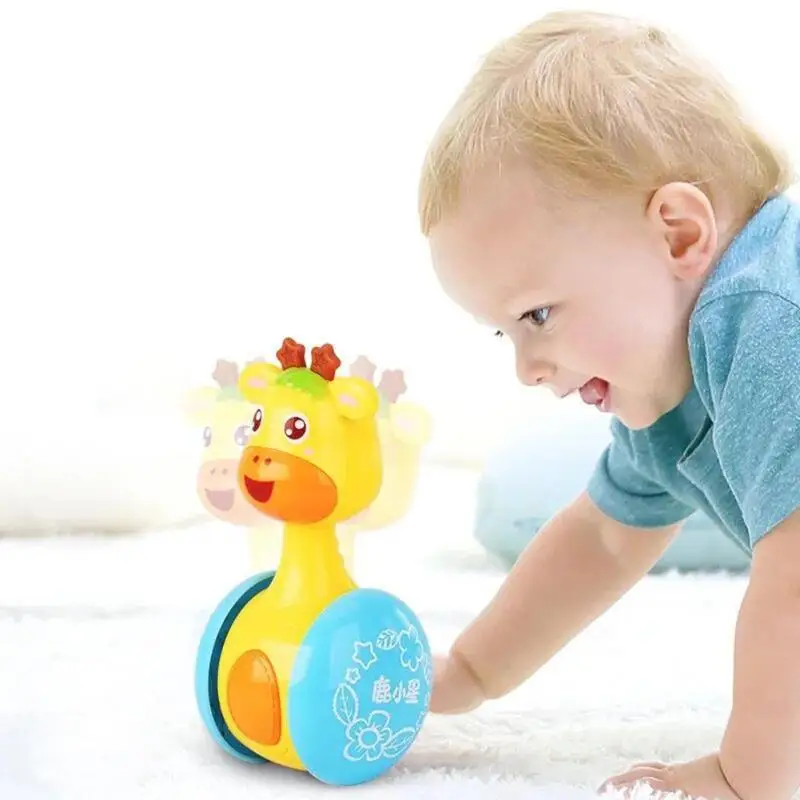 Baby Rattles Cartoon Deer Tumbler Doll Toys For baby Sweet Bell Music Roly-poly Montessori Educational Learning Toys Gifts
Baby Rattles Cartoon Deer Tumbler Doll Toys For baby Sweet Bell Music Roly-poly Montessori Educational Learning Toys Gifts