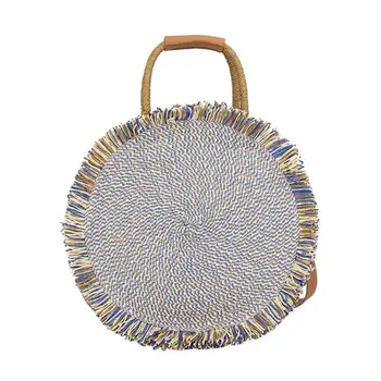 Tassel Handbag Straw Bag for Women Summer New Round Tote Beach Woven Travel Shoulder Messenger Bags Bolsa femenina High Quality
Tassel Handbag Straw Bag for Women Summer New Round Tote Beach Woven Travel Shoulder Messenger Bags Bolsa femenina High Quality