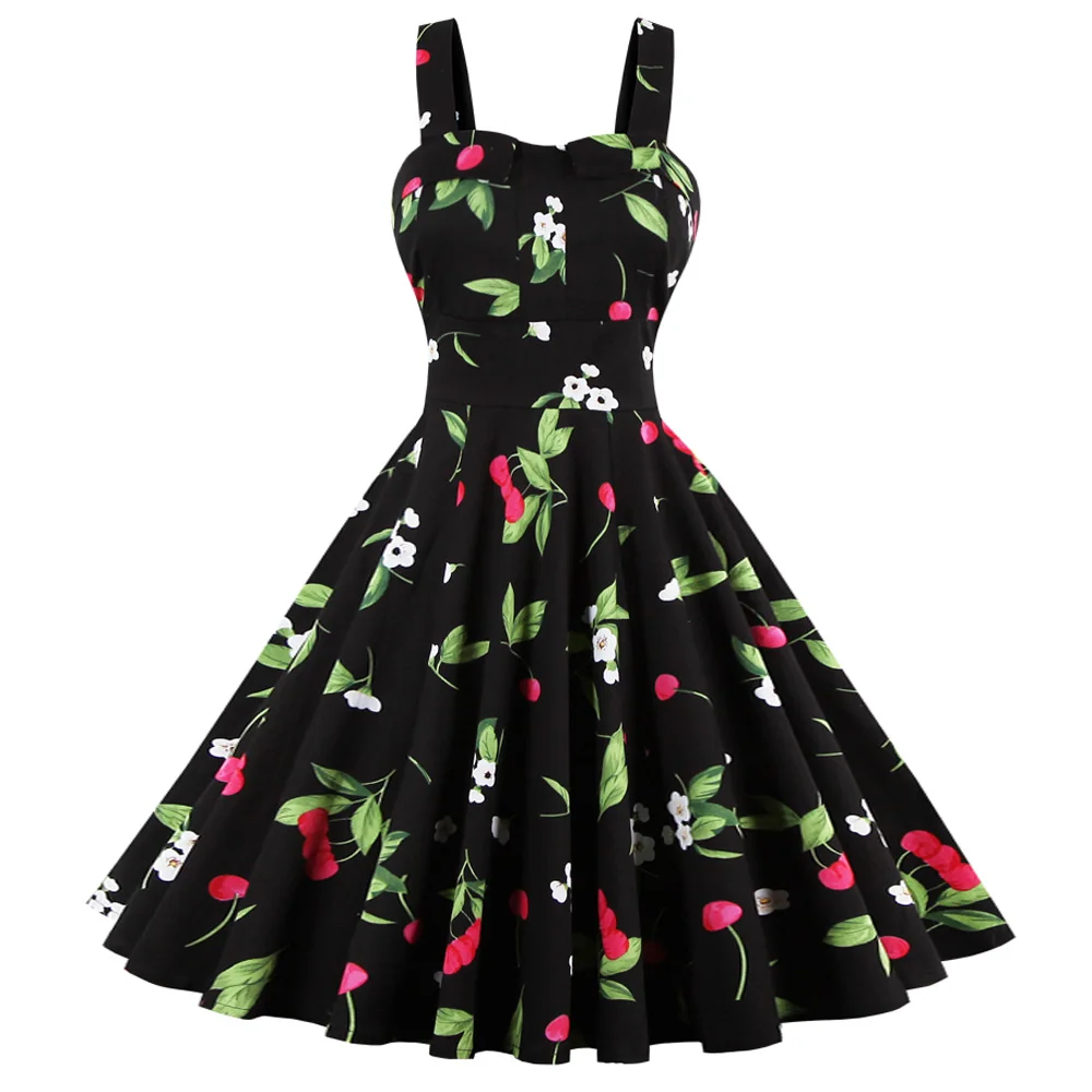 Joineles Plus Size 4XL Cherry Print Women Vintage Dress Sexy Halter Sleeveless Swing Feminino Vestidos Spring Cotton Daily Dress
Joineles Plus Size 4XL Cherry Print Women Vintage Dress Sexy Halter Sleeveless Swing Feminino Vestidos Spring Cotton Daily Dress