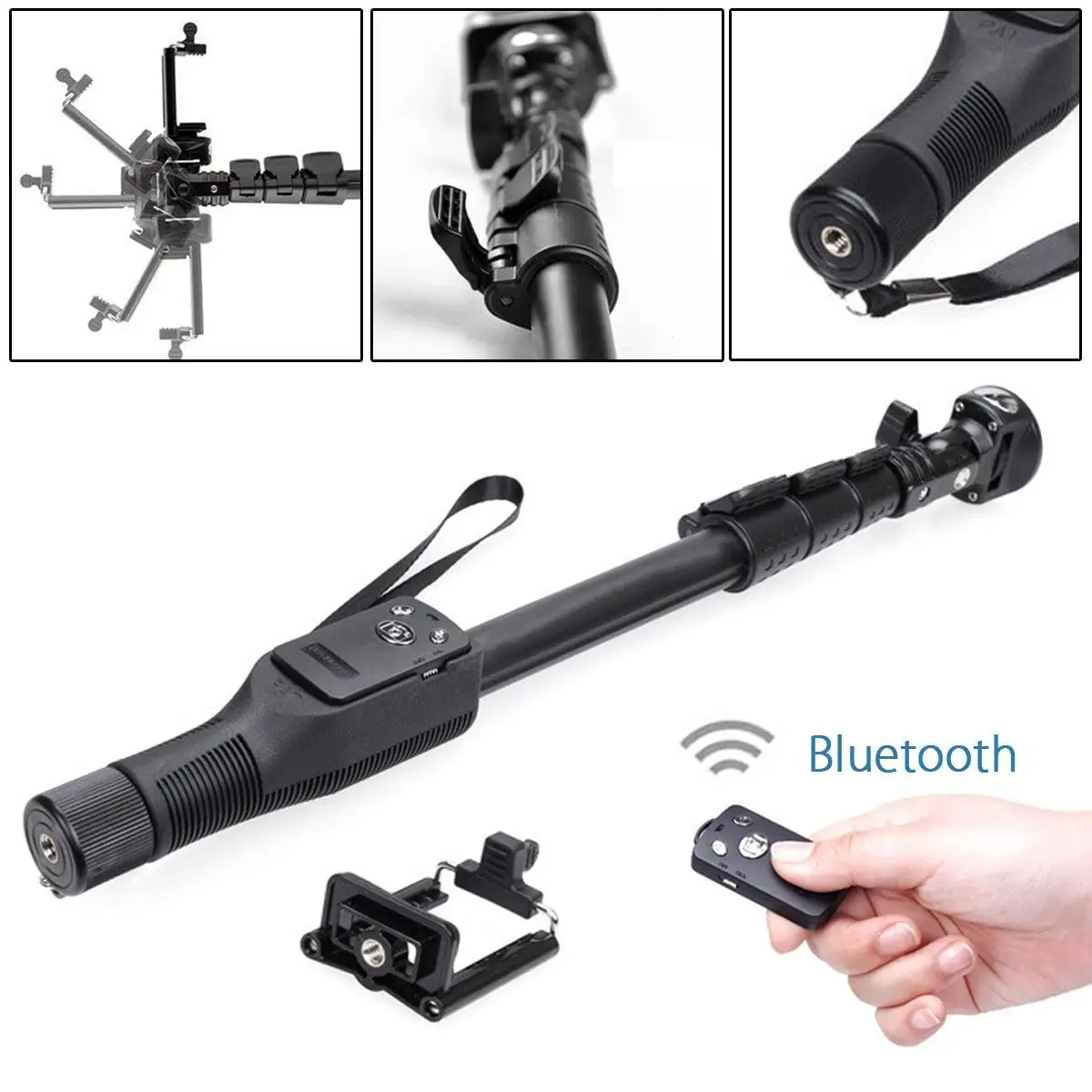 Portable Extendable Selfie Stick bluetooth Monopod for iPhone Xs XR X 8 Smart Phone for Canon DSRL For Gopro Camera w/ Mirror
Portable Extendable Selfie Stick bluetooth Monopod for iPhone Xs XR X 8 Smart Phone for Canon DSRL For Gopro Camera w/ Mirror