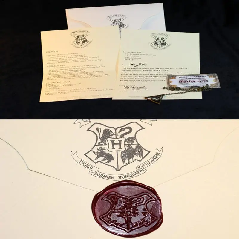 HOT Harry Potters Hogwarts Acceptance Letter Package Five Pieces Suit Cosplay Props For Adult And Children Birthday Party Gift
HOT Harry Potters Hogwarts Acceptance Letter Package Five Pieces Suit Cosplay Props For Adult And Children Birthday Party Gift