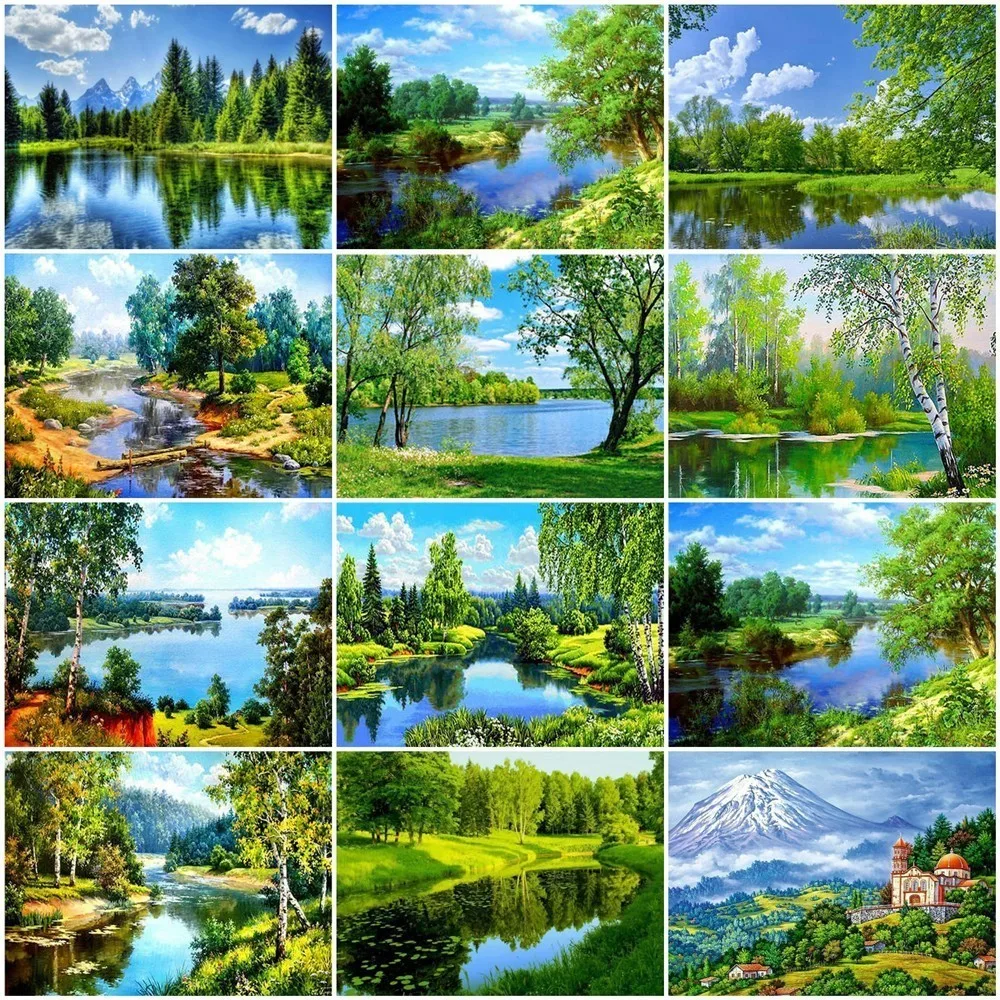 Huacan Diamond Painting Scenery Full Display Diamond Embroidery Forest Home Decoration Diamond Mosaic Cross Stitch Kits Beading
Huacan Diamond Painting Scenery Full Display Diamond Embroidery Forest Home Decoration Diamond Mosaic Cross Stitch Kits Beading
