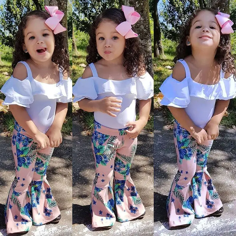 2019 Summer Toddler Flared Pants Outfits Kid Baby Girl Top T-shirt+Loose Leggings Clothes
2019 Summer Toddler Flared Pants Outfits Kid Baby Girl Top T-shirt+Loose Leggings Clothes