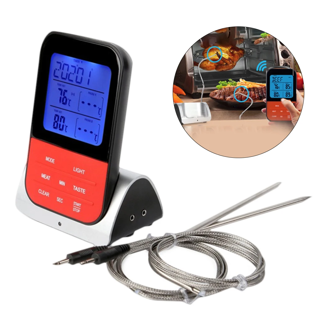 Digital Thermometer for Oven LCD Station Two Long Probe Food Household Thermometer for Kitchen BBQ Beef Steak Kitchen Accessory
Digital Thermometer for Oven LCD Station Two Long Probe Food Household Thermometer for Kitchen BBQ Beef Steak Kitchen Accessory