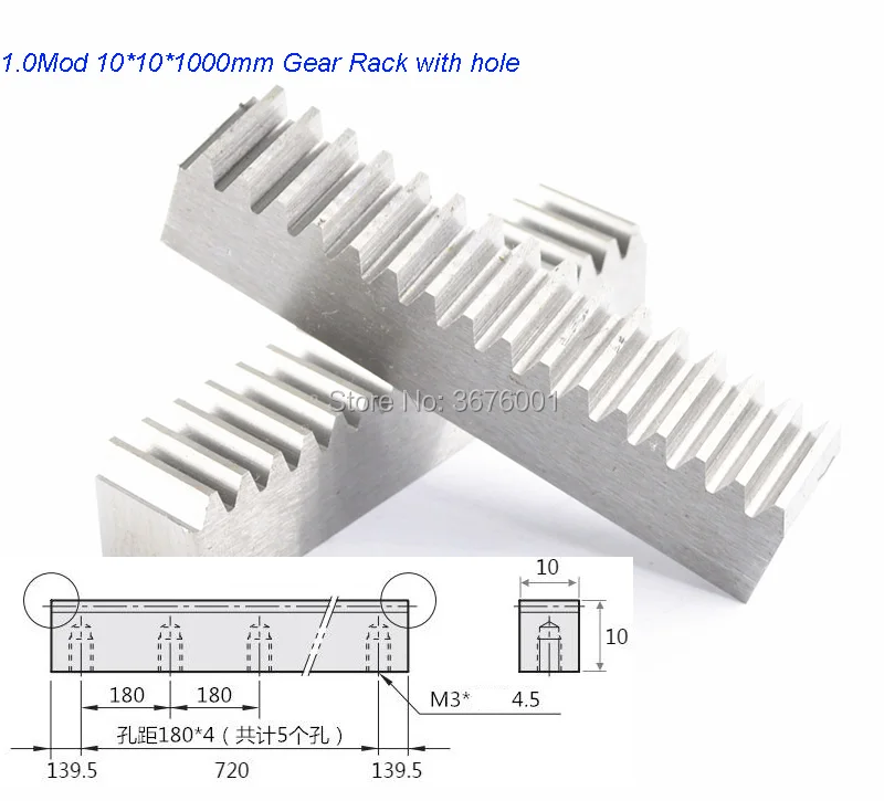 3Pcs 1.0Mod 10*10*1000mm Straight Toothed Spur Gear Rack CNC Zipper With Hole Gear Pitch 3.14mm Gear Depth 2.25mm
3Pcs 1.0Mod 10*10*1000mm Straight Toothed Spur Gear Rack CNC Zipper With Hole Gear Pitch 3.14mm Gear Depth 2.25mm