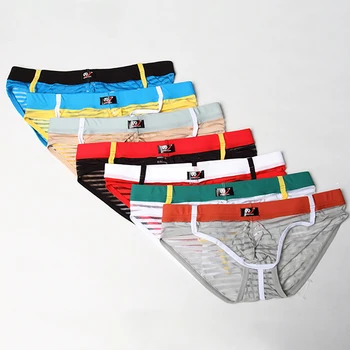AIIOU Summer Sexy Underwear Men Briefs See Through Striped Breathable Gay Sissy Panties Pouch Pants Underwear Briefs 7PCS/lot
AIIOU Summer Sexy Underwear Men Briefs See Through Striped Breathable Gay Sissy Panties Pouch Pants Underwear Briefs 7PCS/lot