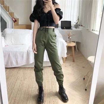 2019 Women Punk Style High Waist Harem Pants New Solid Cool Pockets Casual Trousers
2019 Women Punk Style High Waist Harem Pants New Solid Cool Pockets Casual Trousers