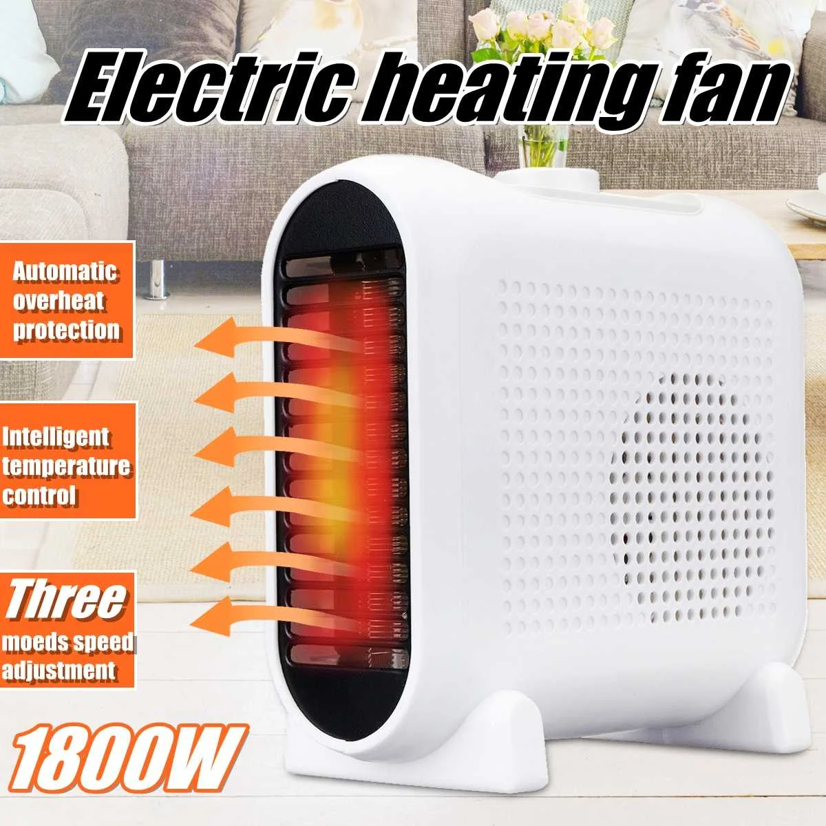 1800W 3 Speeds Electric Heater Mini Fan Heater Desktop Household Wall Handy Heating Stove Radiator Warmer Machine for Winter
1800W 3 Speeds Electric Heater Mini Fan Heater Desktop Household Wall Handy Heating Stove Radiator Warmer Machine for Winter