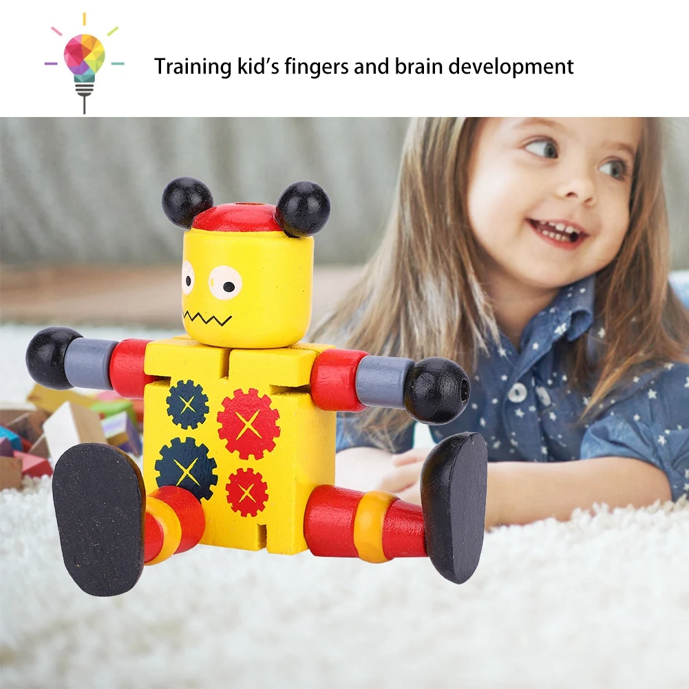 Novelty Wooden Robot Toy Learning Transformation Colorful Wooden toy for kid Present Joint Moved Deformation Robot Toys
Novelty Wooden Robot Toy Learning Transformation Colorful Wooden toy for kid Present Joint Moved Deformation Robot Toys
