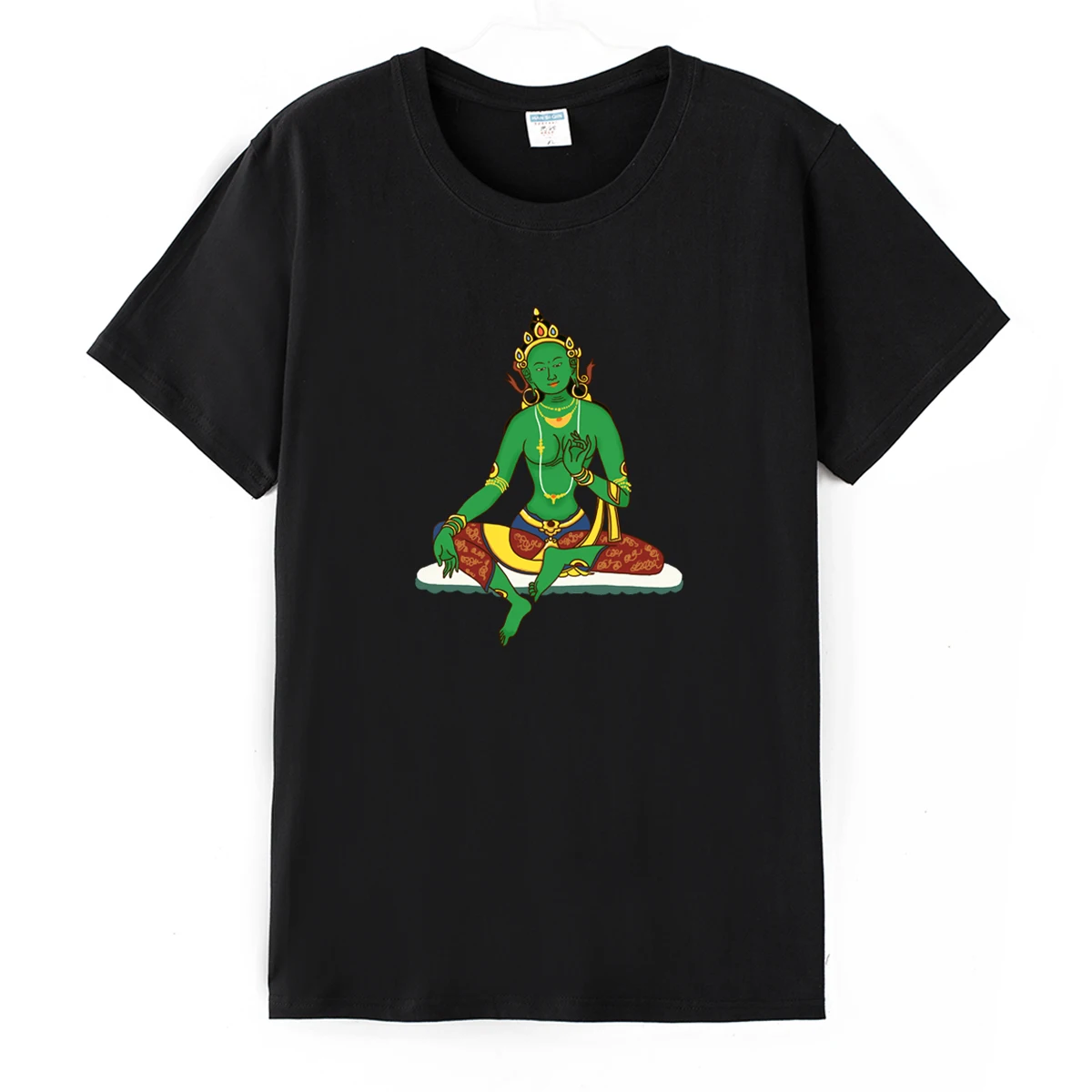 3D зеленый Тара Будда забавные женская футболка Пользовательские печатных