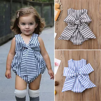 2019 New Baby Kids Girls Bow Stripe Sleeveless Jumpsuit Bodysuit Children New Born Baby Clothes Swimwear Beach Clothes Outfit
2019 New Baby Kids Girls Bow Stripe Sleeveless Jumpsuit Bodysuit Children New Born Baby Clothes Swimwear Beach Clothes Outfit