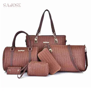 6 Sets Totes Women Leather Bag Designer Brand Handbag Composite Bag Fashion Weaving High Quality Female Shoulder Messenger Bag
6 Sets Totes Women Leather Bag Designer Brand Handbag Composite Bag Fashion Weaving High Quality Female Shoulder Messenger Bag