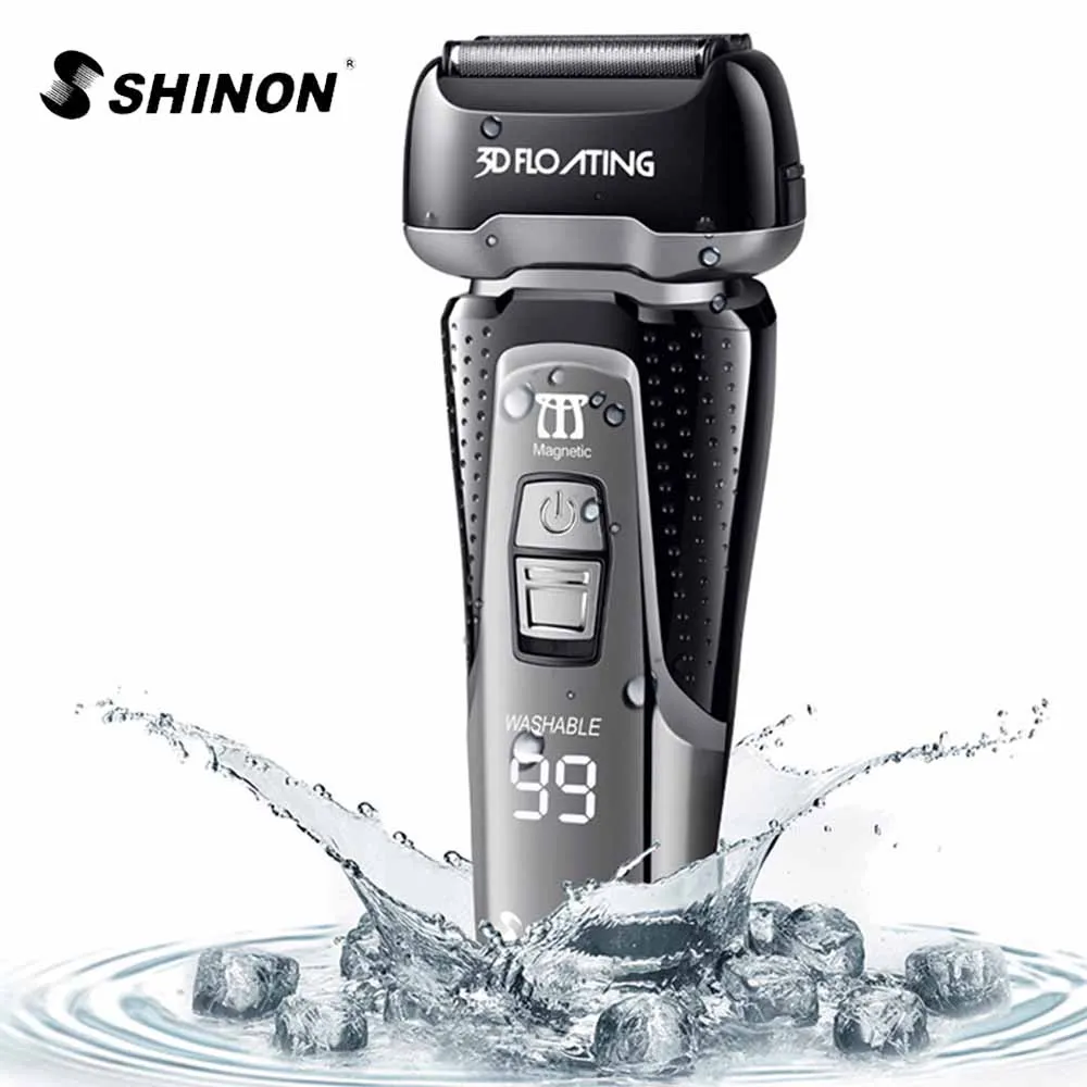 SHINON Men LCD Display Screen Water Resistant 3 Blade Electric Shaver Washable Fast Charge Shaving Razors With Charging Base
SHINON Men LCD Display Screen Water Resistant 3 Blade Electric Shaver Washable Fast Charge Shaving Razors With Charging Base