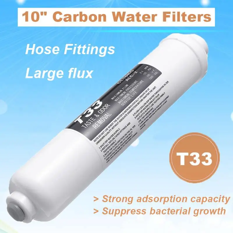 Post activated Carbon Purifier Filter Quick Connection Coconut Shell Activated Carbon Filter Cartridge Small T33 10 Inch Thread
Post activated Carbon Purifier Filter Quick Connection Coconut Shell Activated Carbon Filter Cartridge Small T33 10 Inch Thread