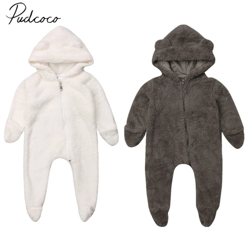 2018 Brand New Toddler Baby Girls Boys Fur Romper Bear Ears Hooded Zipper Solid Long Sleeve Jumpsuits Winter Warm Furry Romper
2018 Brand New Toddler Baby Girls Boys Fur Romper Bear Ears Hooded Zipper Solid Long Sleeve Jumpsuits Winter Warm Furry Romper