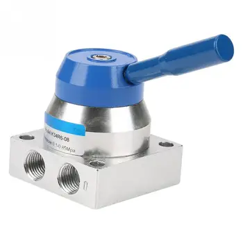 1 PC G1/4in Hand Lever Valve Thread 3 Position 4 Way Aluminium Alloy Pneumatic Hand Lever Valve Handhebelventil Wholesale