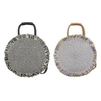 New tassel Handbag High quality Straw bag Women beach woven bag Round Tote fringed beach wovenShoulder Travel bag
New tassel Handbag High quality Straw bag Women beach woven bag Round Tote fringed beach wovenShoulder Travel bag