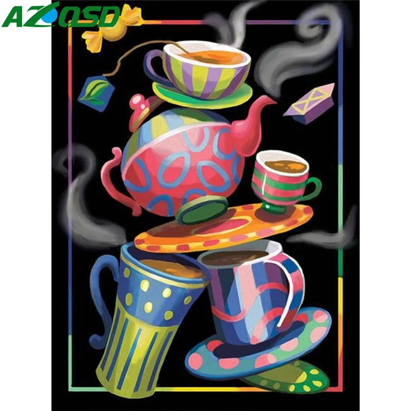 AZQSD 5D Full Square Diamond Painting Coffee Cups Cartoon Tea Diamond Embroidery Picture Of Rhinestones Home Decor Needlework
AZQSD 5D Full Square Diamond Painting Coffee Cups Cartoon Tea Diamond Embroidery Picture Of Rhinestones Home Decor Needlework