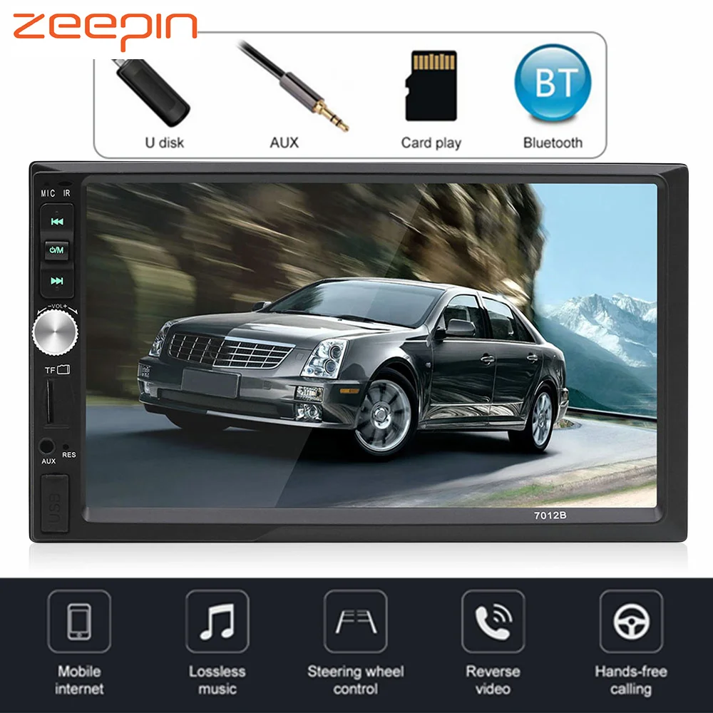 7 inch 7012B 2 Din Car Video Player Auto Audio Stereo MP5 Player 2 Din Car DVD Player Support Rear View Camera USB FM Bluetooth
7 inch 7012B 2 Din Car Video Player Auto Audio Stereo MP5 Player 2 Din Car DVD Player Support Rear View Camera USB FM Bluetooth