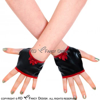 Black And Red Sexy Fingerless Short Latex Gloves With Bows And Stripes Rubber Mittens ST-0057
Black And Red Sexy Fingerless Short Latex Gloves With Bows And Stripes Rubber Mittens ST-0057