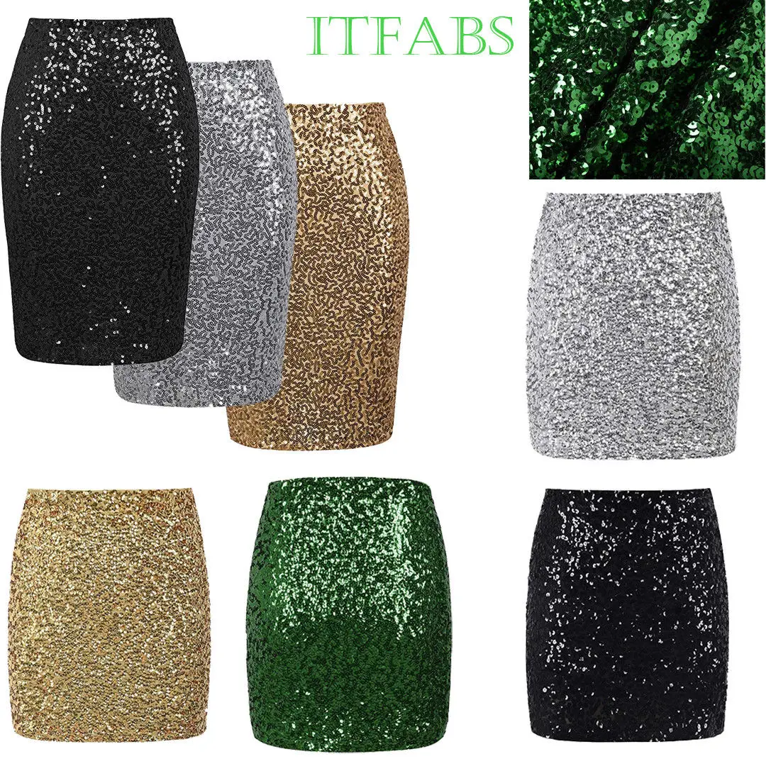 Womens Gold Silver Black Sequined Mini Skirts Bodycon Pencil Skirt Short Wrap Skirt for Office Lady Party Girl Plus Size XL
Womens Gold Silver Black Sequined Mini Skirts Bodycon Pencil Skirt Short Wrap Skirt for Office Lady Party Girl Plus Size XL