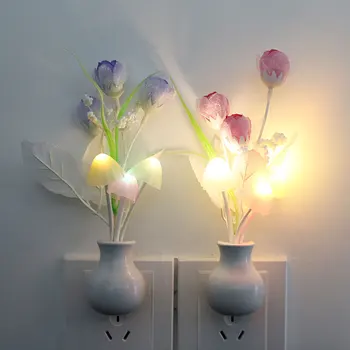 LED Novelty Light Mushroom Tulip Flower Light Sensor Night Lamp Home Decoration Romantic Baby Bedroom Foyer
LED Novelty Light Mushroom Tulip Flower Light Sensor Night Lamp Home Decoration Romantic Baby Bedroom Foyer