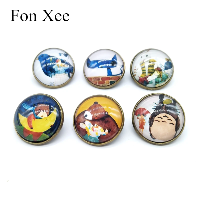 Fon Xee Totoro Bear Raven Dog Rabbit Pin Badge for Clothes Collar Metal 20mm Round Glass Cabochon Brooches Children Jewelry XM02
Fon Xee Totoro Bear Raven Dog Rabbit Pin Badge for Clothes Collar Metal 20mm Round Glass Cabochon Brooches Children Jewelry XM02