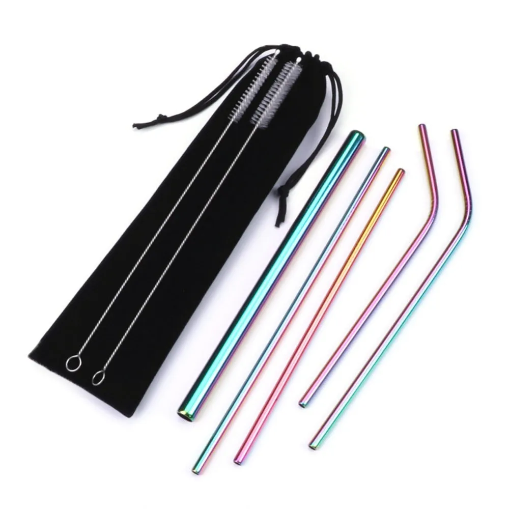 5/7pcs/set Reusable Metal Drinking Straws 304 Stainless Steel Sturdy Bent Straight Drinks Straw With Cleaning Brush for Bar
5/7pcs/set Reusable Metal Drinking Straws 304 Stainless Steel Sturdy Bent Straight Drinks Straw With Cleaning Brush for Bar