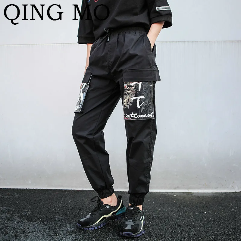 QING MO Women Black Drawstring Cargo Pant Letter Printing Trouser 2019 New Summer Full Length Pant Handsome ZQY086
QING MO Women Black Drawstring Cargo Pant Letter Printing Trouser 2019 New Summer Full Length Pant Handsome ZQY086