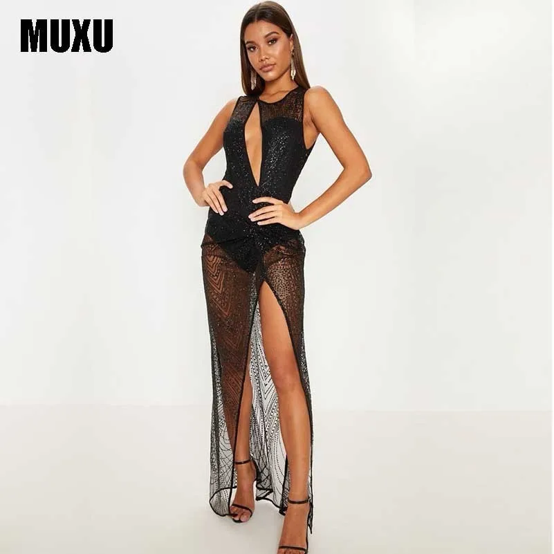 MUXU fashion black sexy transparent dress kleider sukienka party long dress clothes vestidos jurken robe femme women clothing
MUXU fashion black sexy transparent dress kleider sukienka party long dress clothes vestidos jurken robe femme women clothing