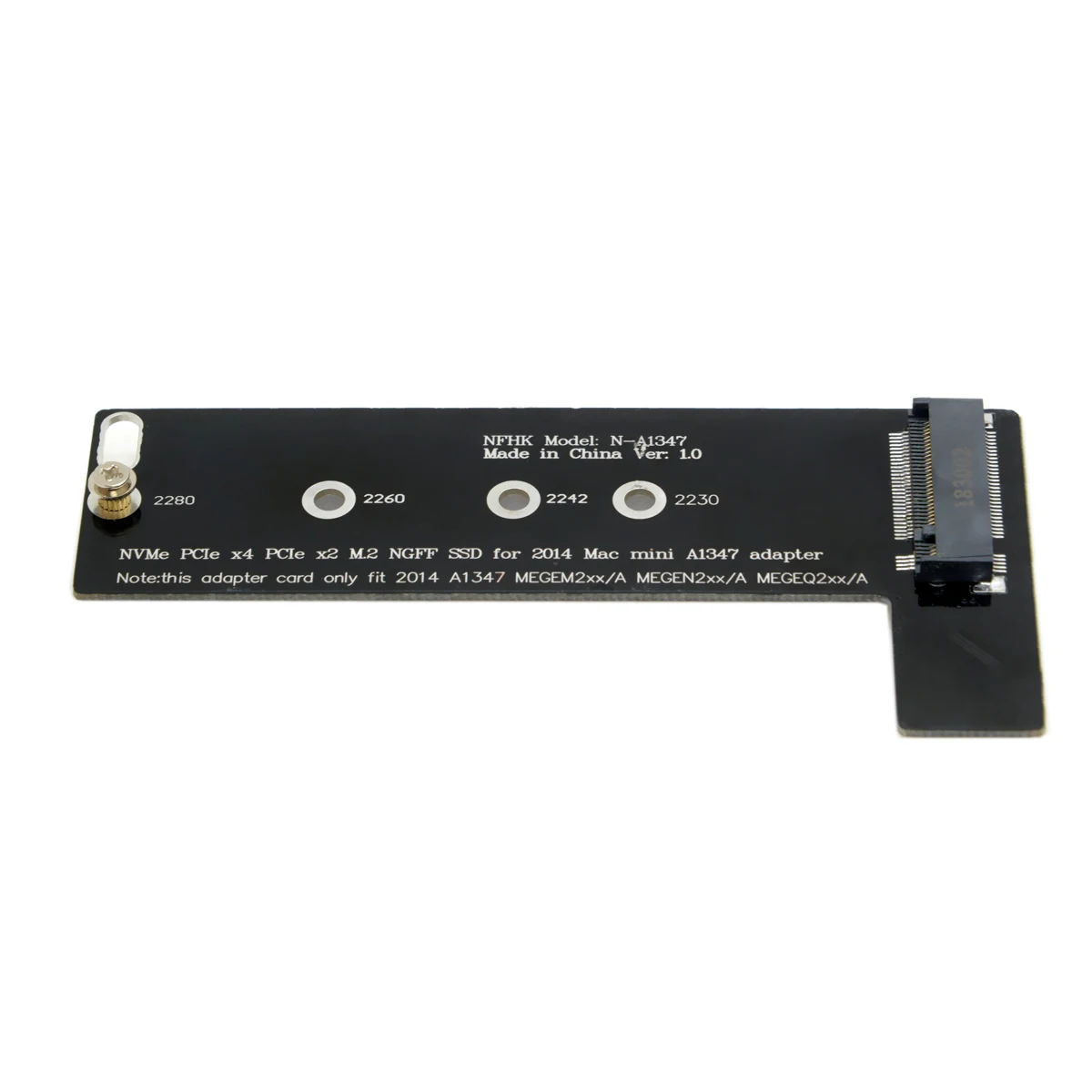 M.2 NGFF M-Key NVME SSD Convertor Card for 2014 Macbook Mini A1347 MEGEN2 MEGEM2 MEGEQ2 Black
M.2 NGFF M-Key NVME SSD Convertor Card for 2014 Macbook Mini A1347 MEGEN2 MEGEM2 MEGEQ2 Black