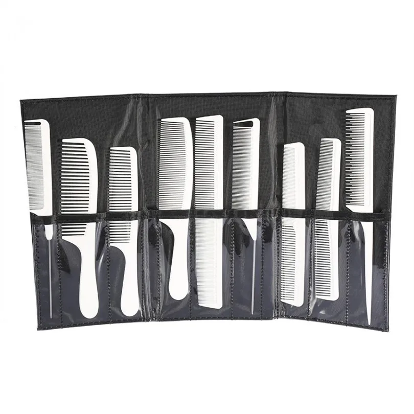 Professional 9PCs Hairdressing Comb Carbon Fiber Hair Brush Comb Salon Barber Hair-cutting Combs Hair Styling Tool Kit With Bag
Professional 9PCs Hairdressing Comb Carbon Fiber Hair Brush Comb Salon Barber Hair-cutting Combs Hair Styling Tool Kit With Bag
