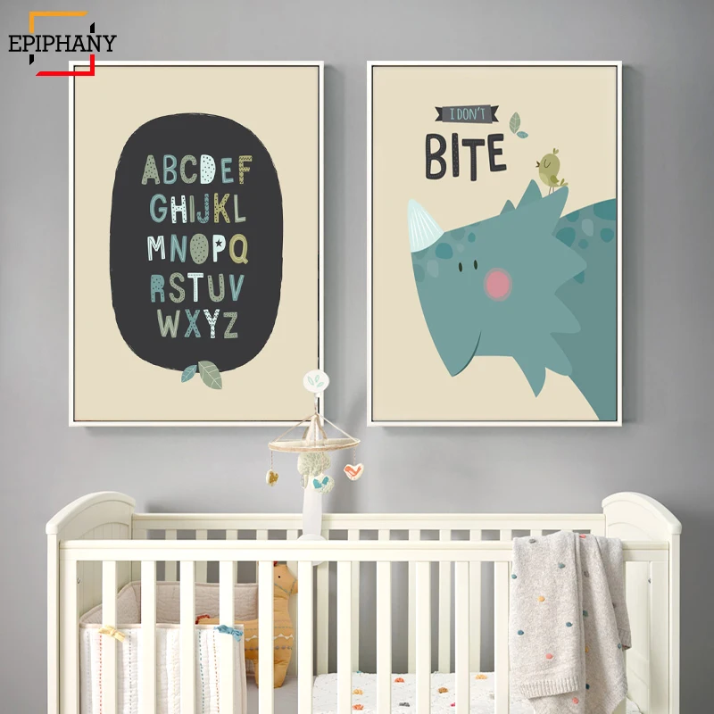 Baby Boys Nursery Wall Art Dinosaur Posters and Prints Alphabet Canvas Painting Nordic Anime Poster Children Bedroom Decoration
Baby Boys Nursery Wall Art Dinosaur Posters and Prints Alphabet Canvas Painting Nordic Anime Poster Children Bedroom Decoration