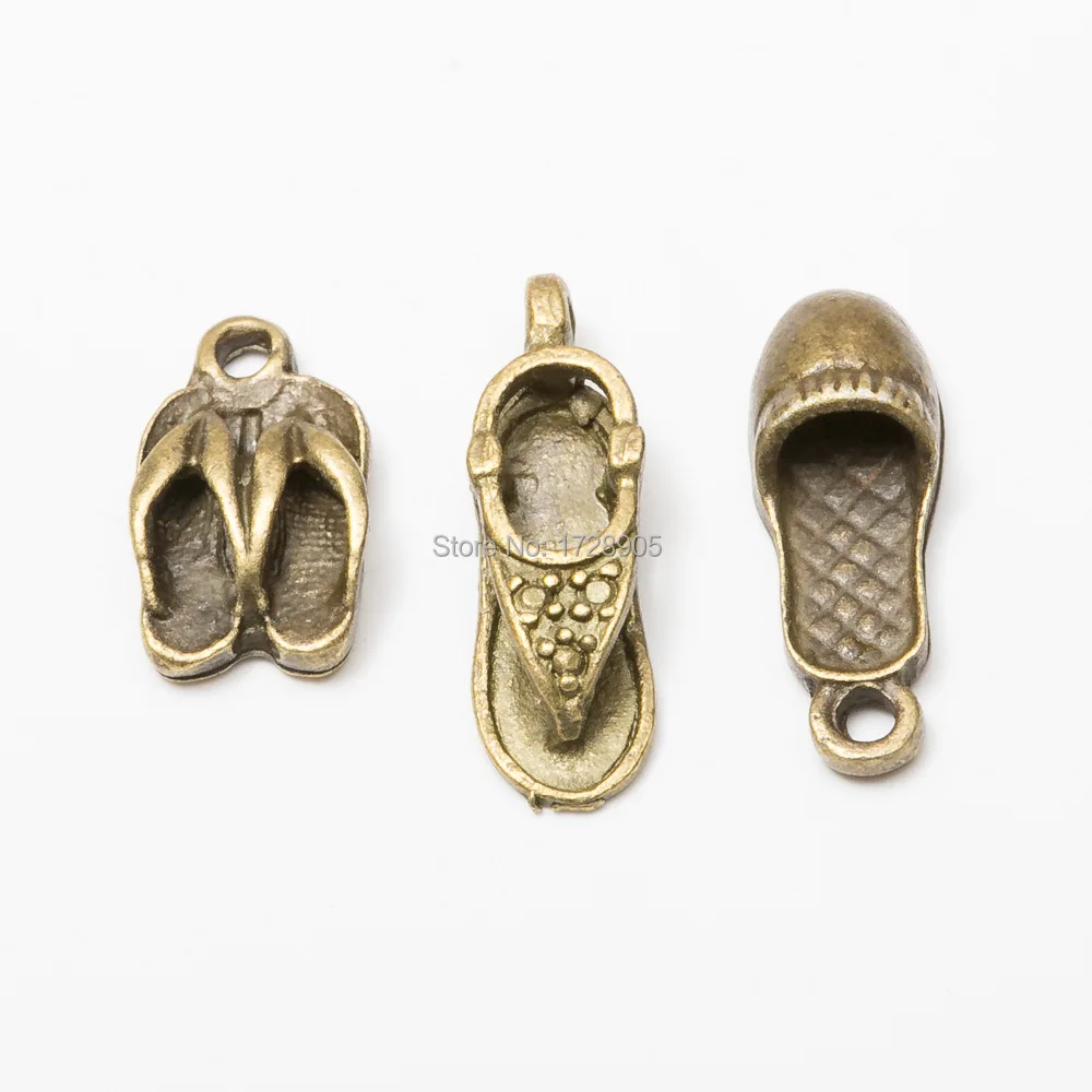 Slipper Charm Pendants for Jewelry Making 10pcs Antique Bronze color shoes Pendants Charm Slipper
Slipper Charm Pendants for Jewelry Making 10pcs Antique Bronze color shoes Pendants Charm Slipper
