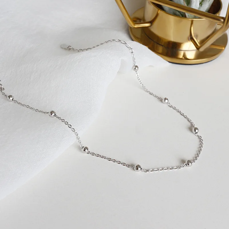 Korean Fashion 925 Sterling Silver Anklet fine Jewelry beads Foot Chain For Women Girl S925 Silver Ankle Chain Leg Bracelet
Korean Fashion 925 Sterling Silver Anklet fine Jewelry beads Foot Chain For Women Girl S925 Silver Ankle Chain Leg Bracelet