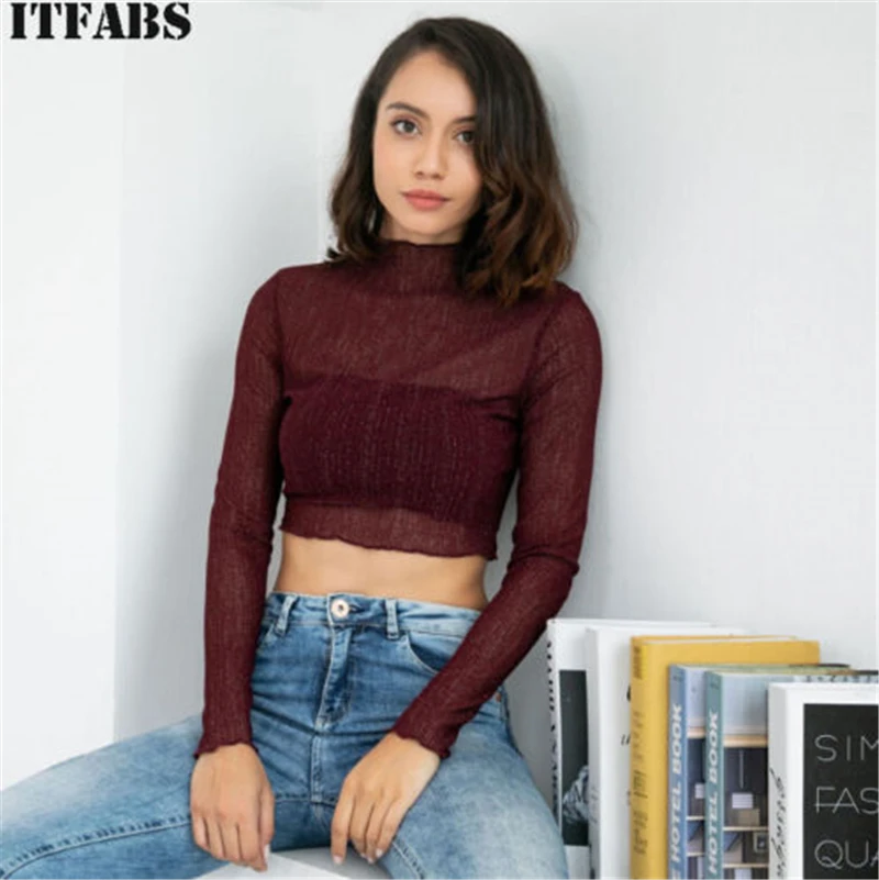 Sexy Summer Women Lace Blouses Fashion Women Crop tops Sexy mesh Blouses Seethrough Long Sleeve Shirt Blouse
Sexy Summer Women Lace Blouses Fashion Women Crop tops Sexy mesh Blouses Seethrough Long Sleeve Shirt Blouse