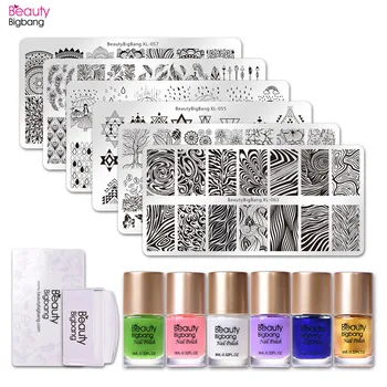 BeautyBigBang 14Pcs/Set Nail Stamping Starter Kit Water Marble Nail Stamping Plate with Clear Jelly Stamper Stamping Polishes
BeautyBigBang 14Pcs/Set Nail Stamping Starter Kit Water Marble Nail Stamping Plate with Clear Jelly Stamper Stamping Polishes