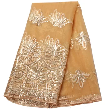 Sequins Embroidery Cloth Lace Fabric For Women Wedding Party Formal Dress High quality African Lace 5Yards
Sequins Embroidery Cloth Lace Fabric For Women Wedding Party Formal Dress High quality African Lace 5Yards